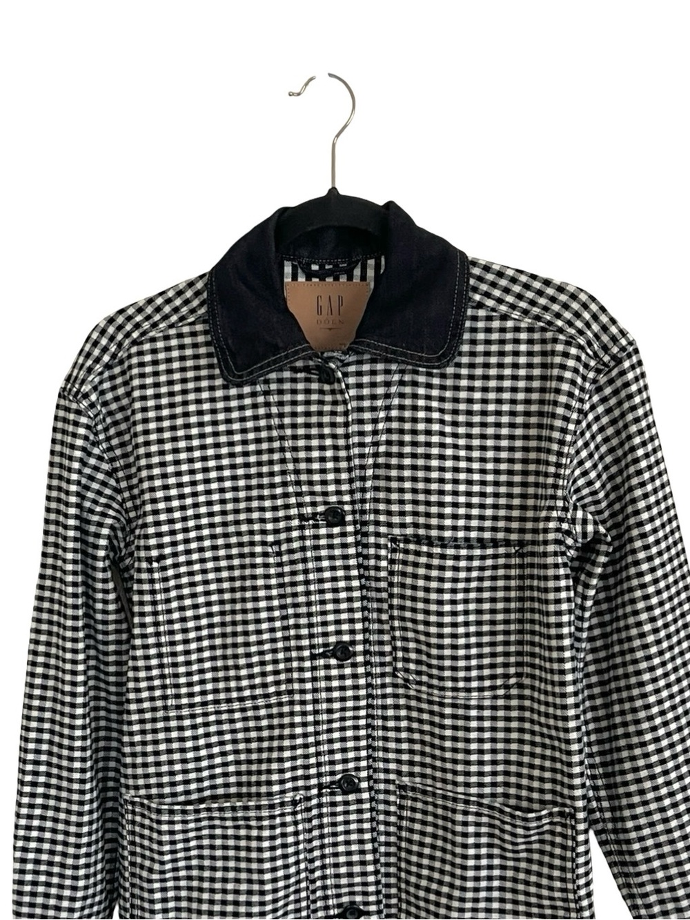 Gap × Doen Gingham Denim Jacket XXS - Picture 3 of 8